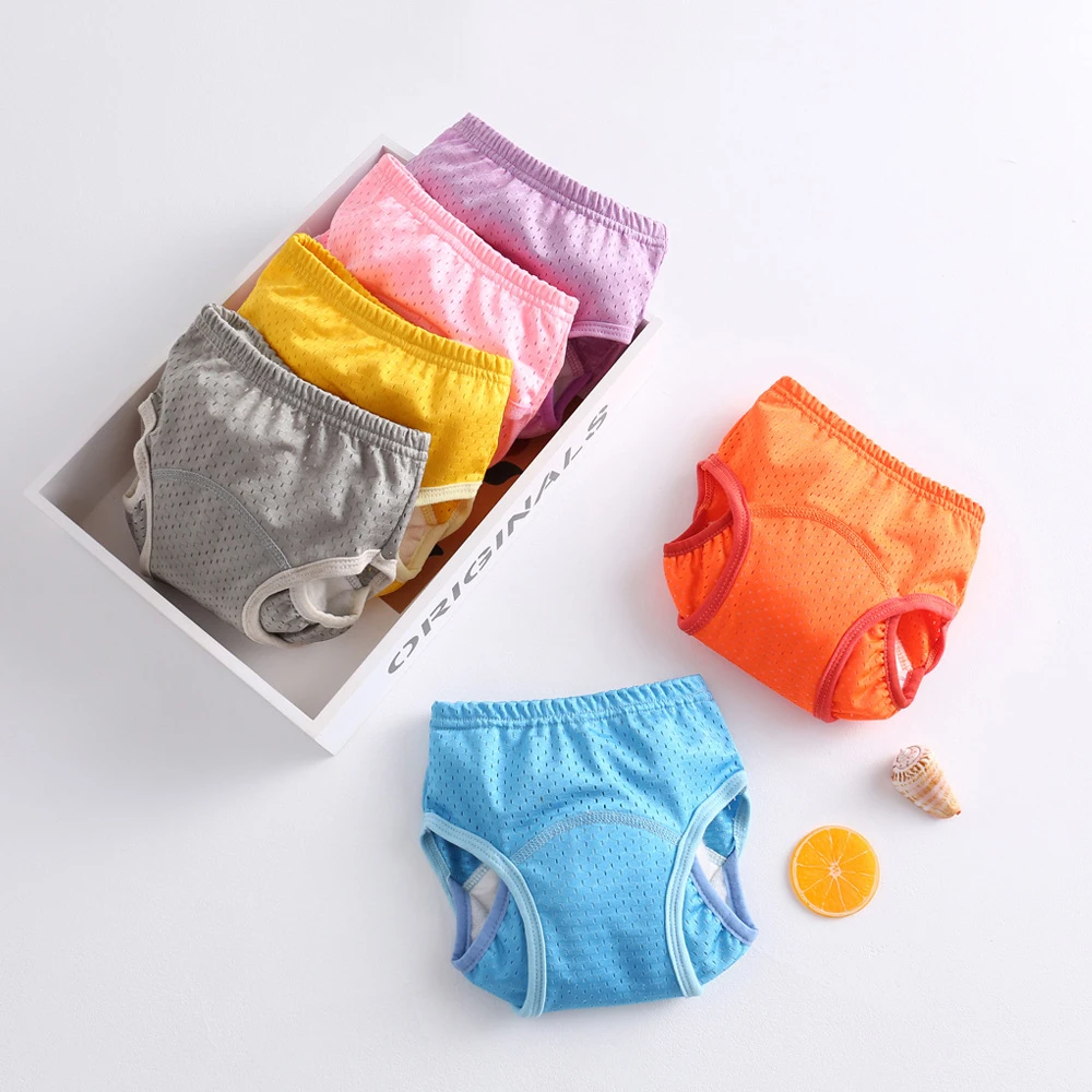 New Mesh Baby Waterproof Training Pants Summer Cotton Baby Diaper Infant Shorts Nappies Panties Nappy Changing Underwear Cloth