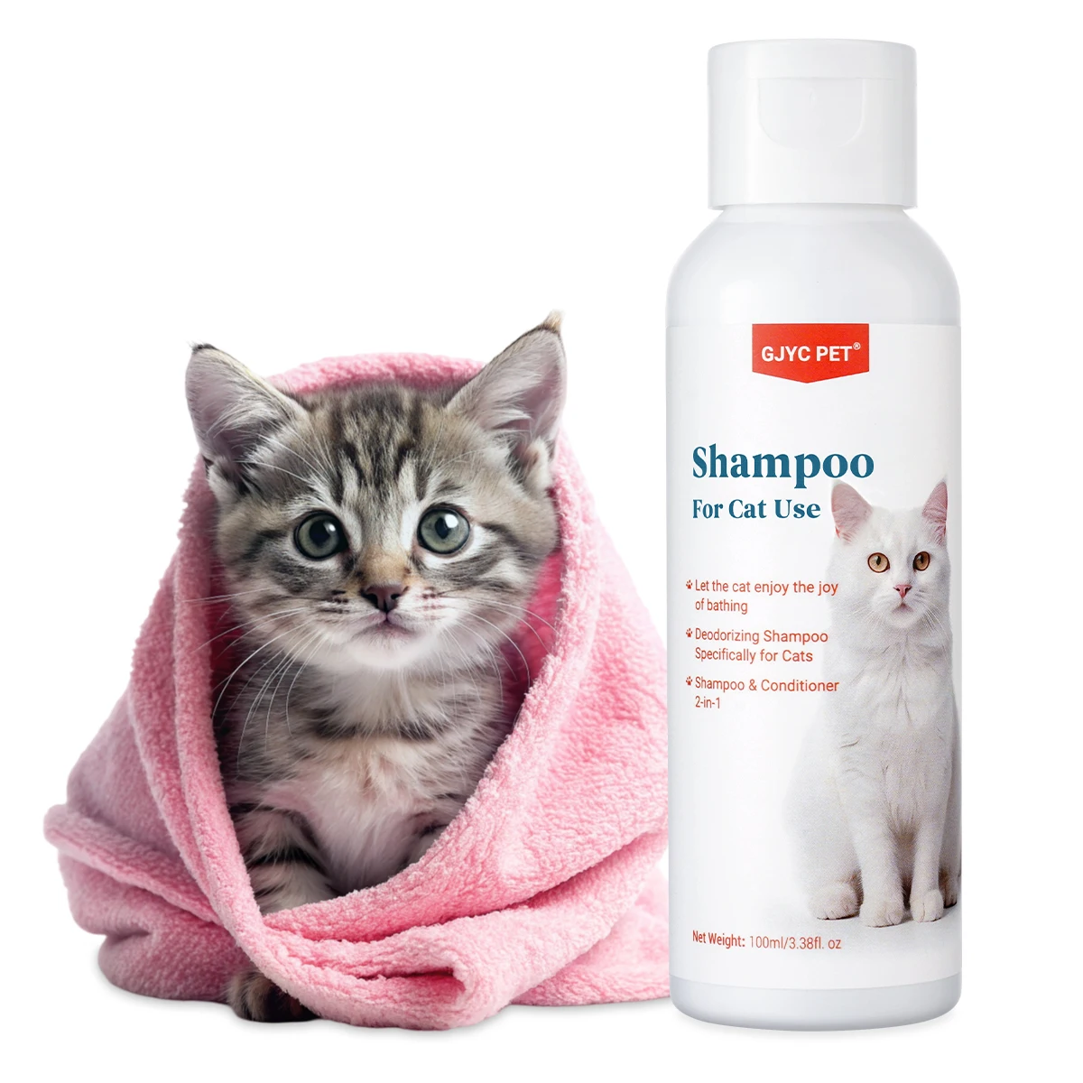 Champú suave para gatos: no irritante, agradable para la piel, desodorante hidratante, suavizante nutritivo para una piel brillante saludable