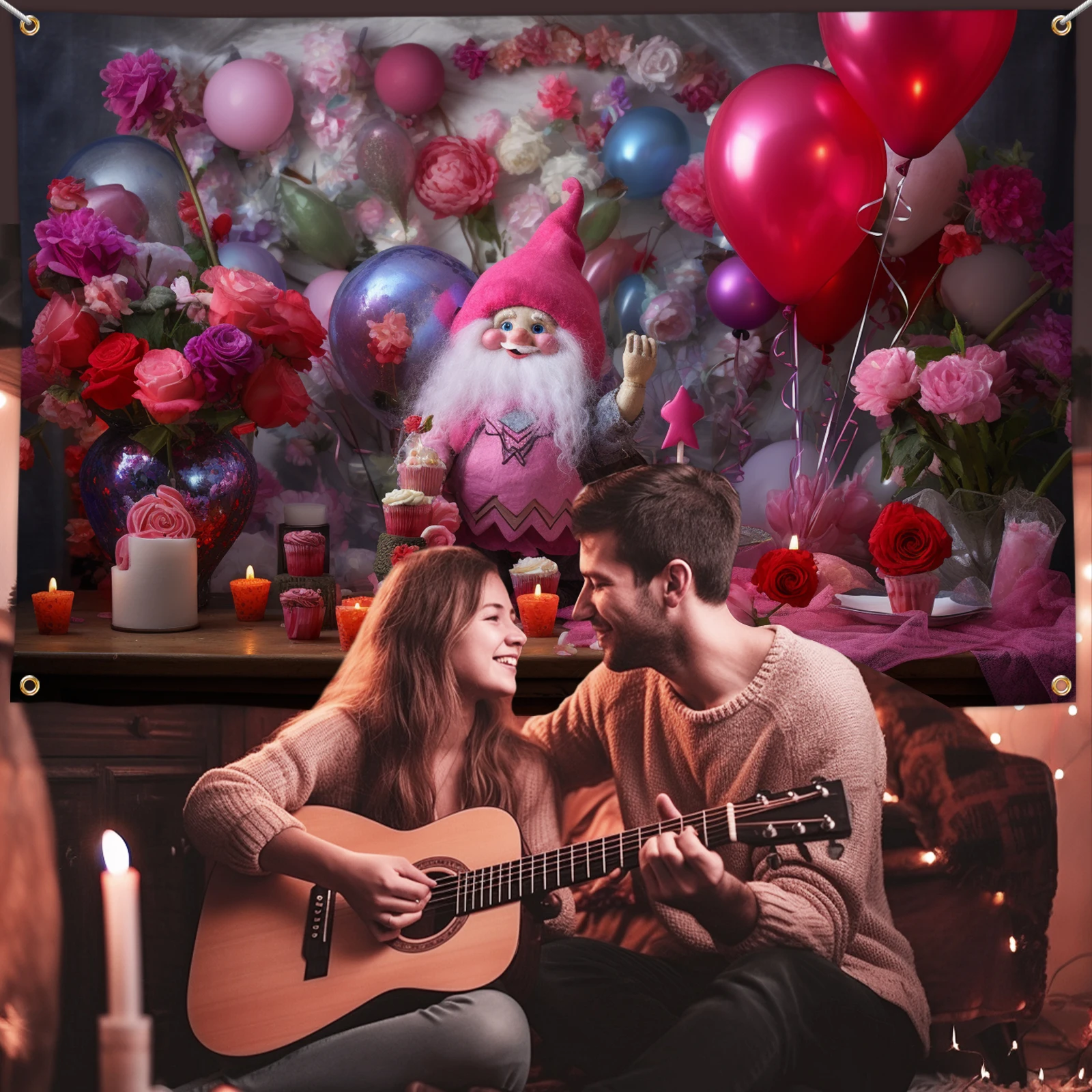 1PCS 100x150cm Valentine'S Day(49) Theme Backdrop,Photography Background,Used To Gifts,Activities Or Other Party Decoration