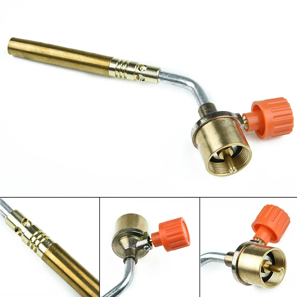 Flame Propane Welding Torch Head Zinc Alloy Brass Nozzle  Cylinder Adjusted Head Propane Soldering Brazing Welding Equipment