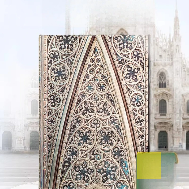 Notebook art book Milan cathedral premium European hard shell retro notepad high value diary stationery exquisite merchandise