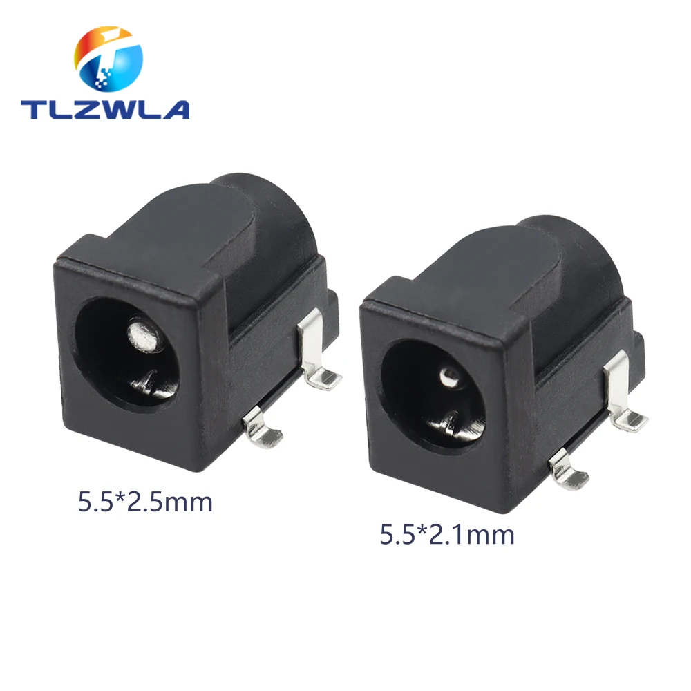 10PCS DC-050 SMD DC-005 5.5X2.1 DC005 5.5*2.5mm DC Power Jack Connector 5.5 x 2.1MM Socket DC050