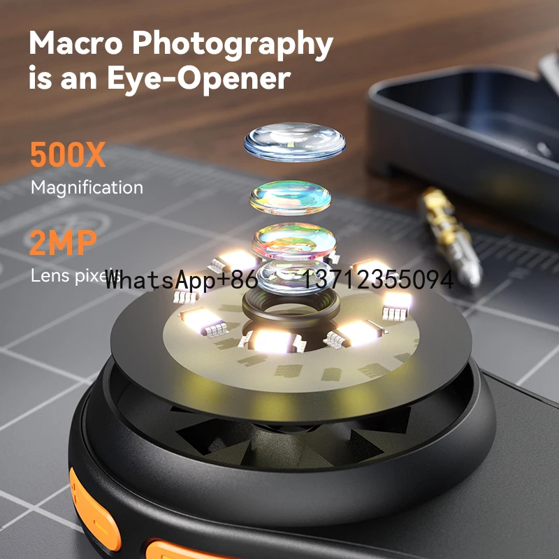 

370 Handheld Magnifier Kids Pocket Microscope Acrylic Plastic Vertical Lens Magnifying Glass with Light