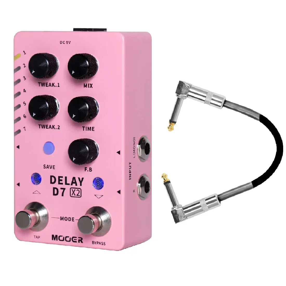 Mooer D7 x2 Delay Gitarren pedal Effekte Fuzz 14 Typen verzögern authentische Vintage moderne Effekte klassischen analogen Stereo-Effektor