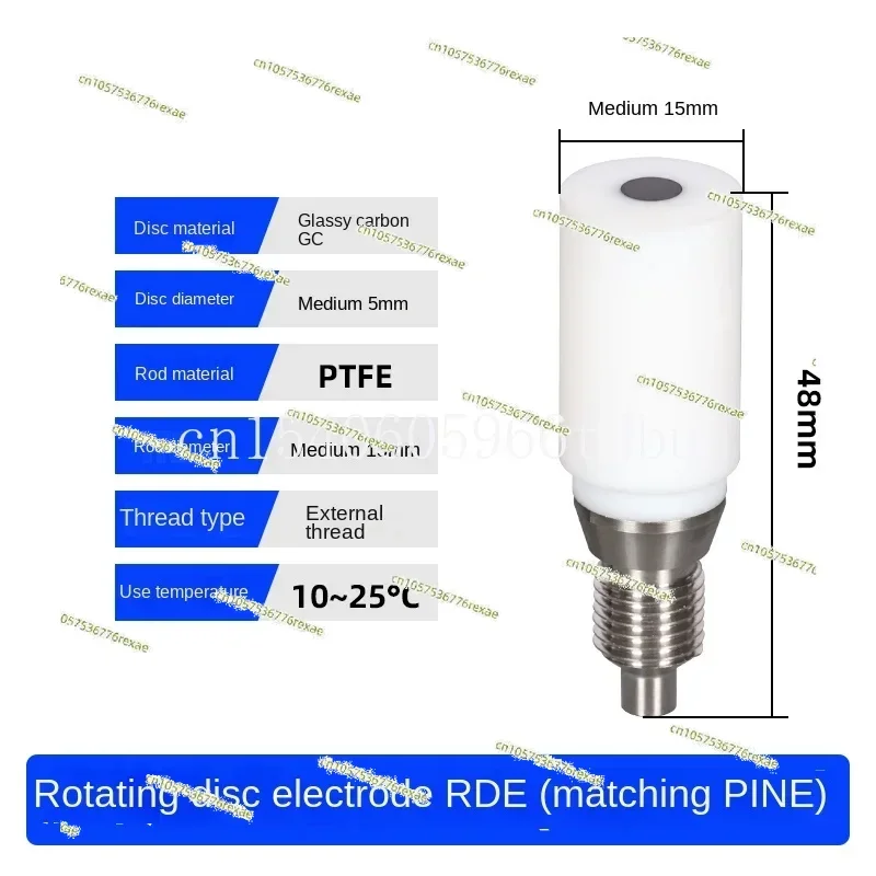 RDE Rotating Disc Electrode 5mm Glassy Carbon Electrode Matched with PINE Rotating Device