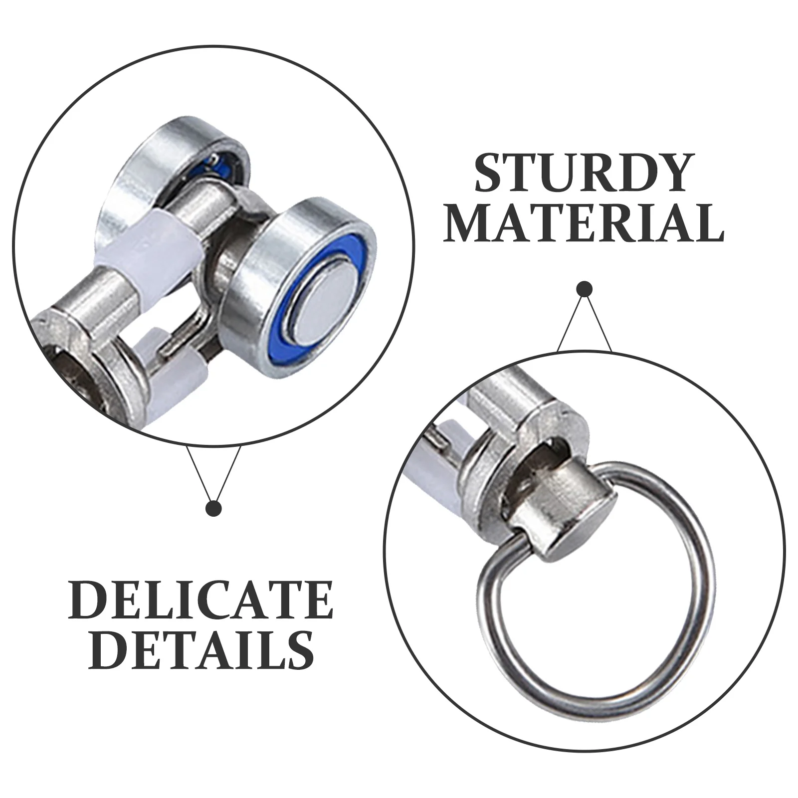 4 قطع من بكرات مسار الستارة المعدنية شديدة التحمل للسقف على الحائط، قطع غيار عملية سلسة متوافقة مع الدش
