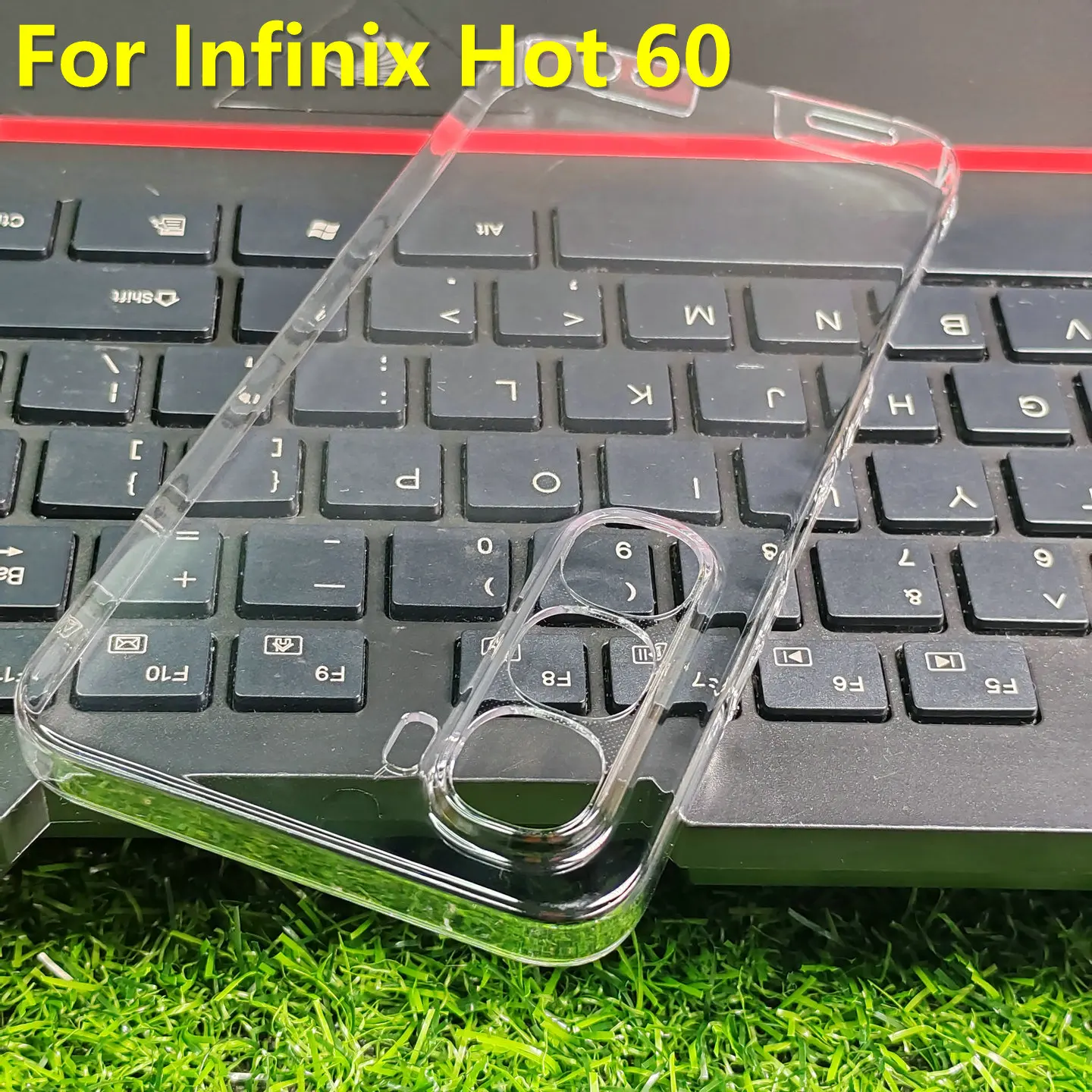 Infinix Smart 8、10 Pro、Hot 60 Pro用ケース、クリスタルハードPCフルカバー、クリアカメラ保護バックシェル