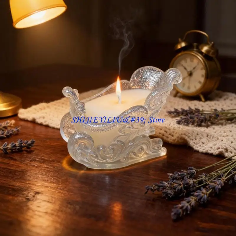 

E21F Sled Pattern Silicone Cup Mould For DIY Craft And Winter Themed Creations