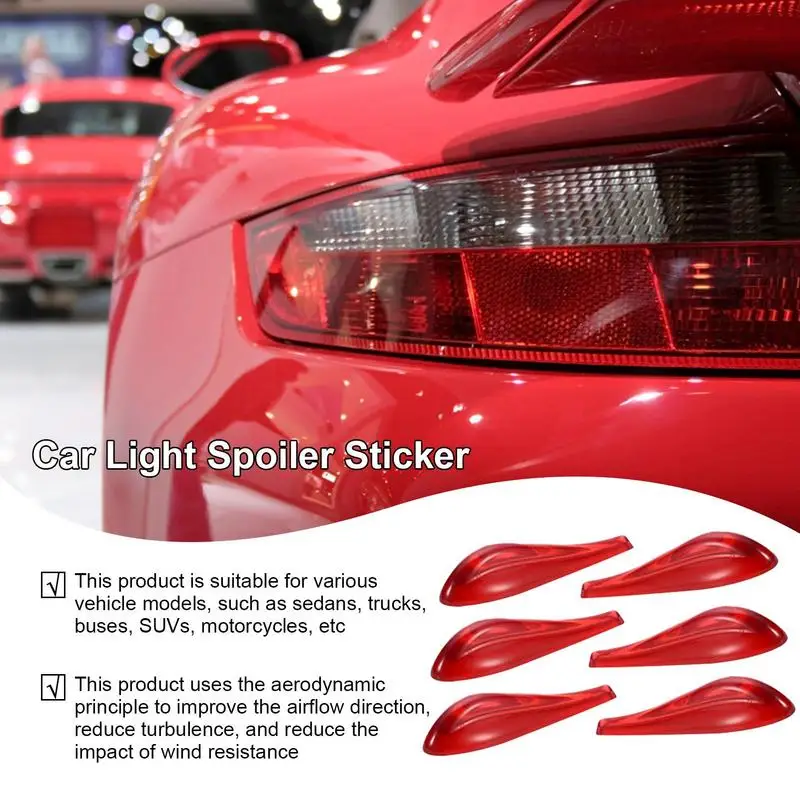 Reduction Spoiler Decorative Strip Diffuser Spoilers Anti-Noise Rear Spoiler Scratch-Resistant Protector Trim Universal 3D