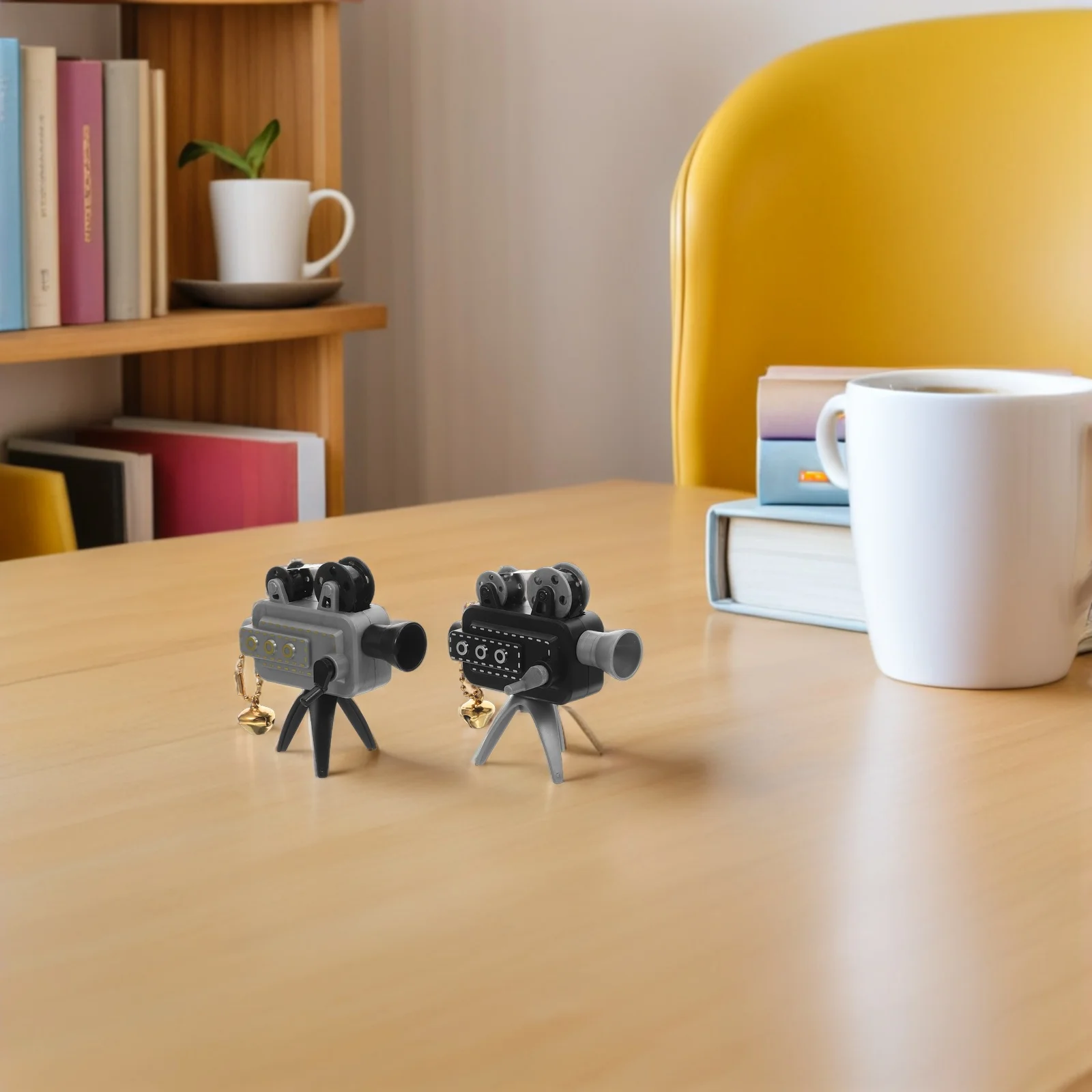 

2 Pcs Film Projection Toys Micro Projector House Mini for Kids Bedroom Desktop Decor Dollhouse Retro Furniture Craft