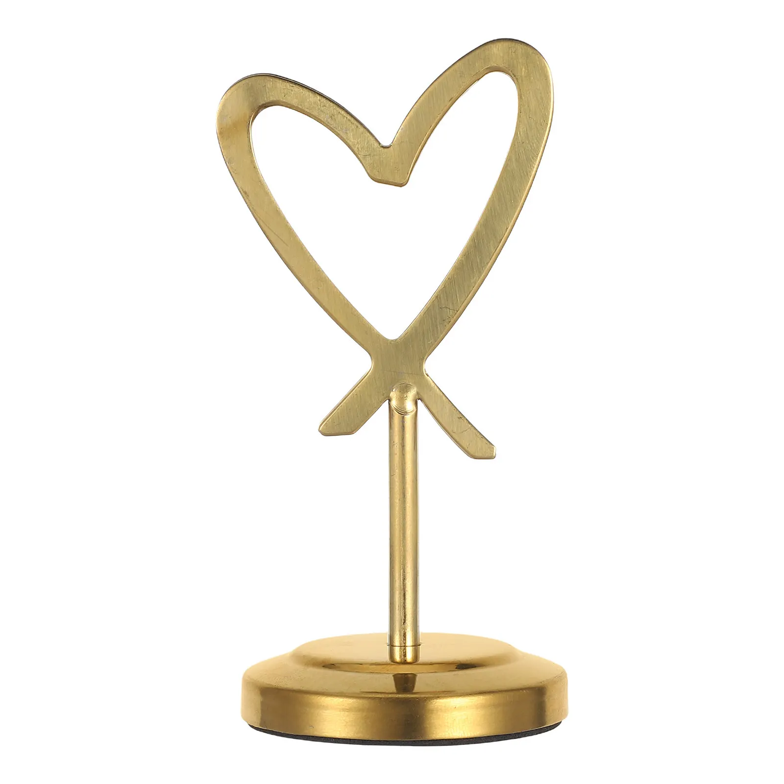 Premium Stainless Steel Heart Design Table Card Holder Picture Clip Memo Stand for Wedding Reception Office Desk Restaurant Menu