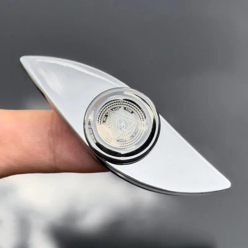 Curved Polished Stainless Steel Fidget Spinner Balanced Silent Spin EDC Pocket Tool Stress Calming Daily Desk Decor Present
