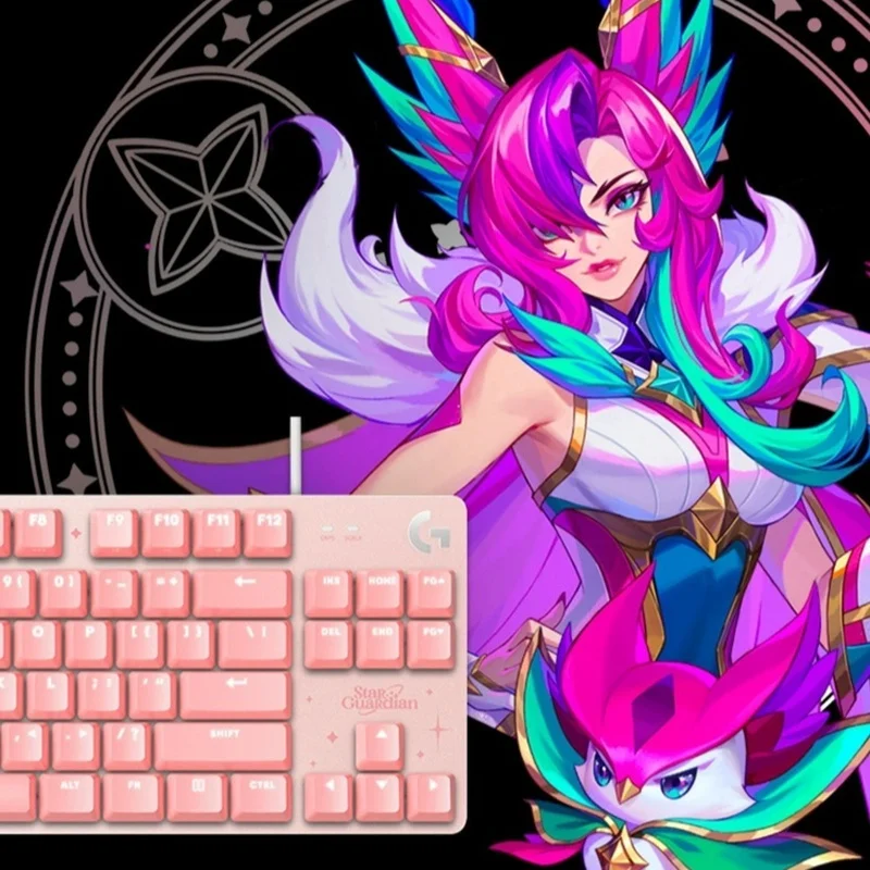 Imagem -04 - Logitech-teclado Mecânico Star Guardian Original Combos de Mouse sem Fio G502 sg Conjunto de Jogos Lol Esports G412 Tkl