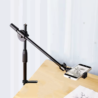 Tabletop Overhead Tripod Stand with Ring Light Mobile Phone Holder And Boom Arm for Nail Art Photography Table Shooting Tripods