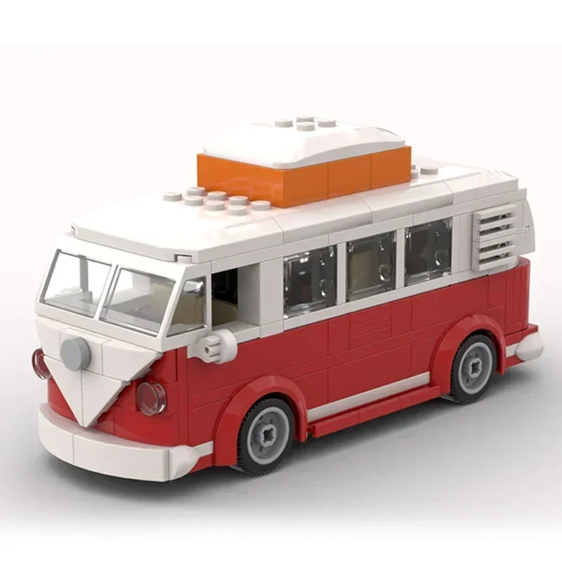 Modello di auto Moc Mattoni da costruzione T1 Tecnologia di veicoli ricreativi Blocchi modulari Regali Giocattoli di Natale Set fai da te Assemblaggio