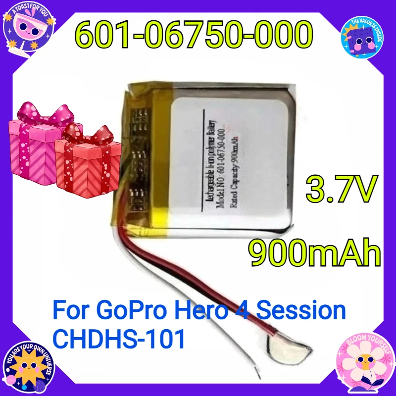 

For GoPro Hero 4 Session CHDHS-101 Hero 5 Session CHDHS-501 HWMR1 New 900mAh 601-06750-000 601-10257-000 601-06750-101 Battery