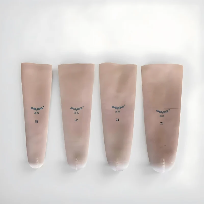 Random Color 3mm Thick Prosthetic Gel Socks Calf Sleeve Leg Below Knee Soft Comfortable Cover Liner Stump Amputation Silicone So