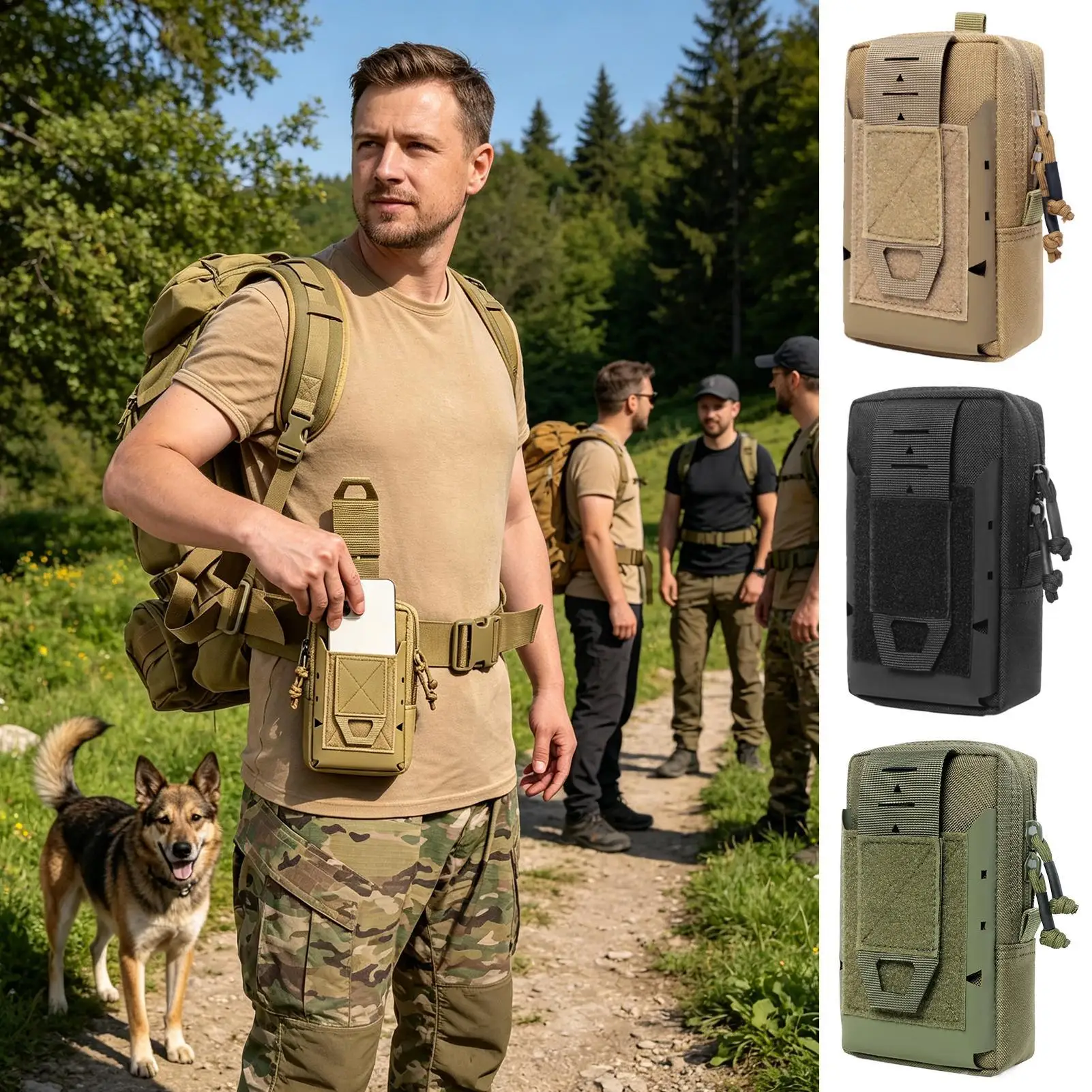 Belt Pouch Small Phone Organizer Waist Bag For Men Women Phone Key Outdoor Travel Camping Running Hiking Gym Work Workout