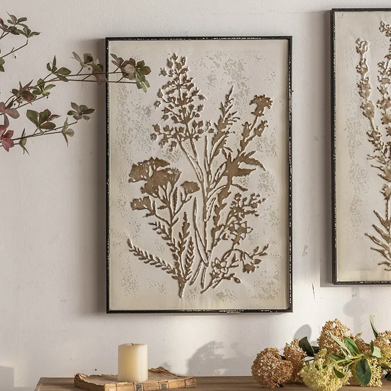 Flowers do old white art pastoral decorative murals, background wall paintings plant paintings