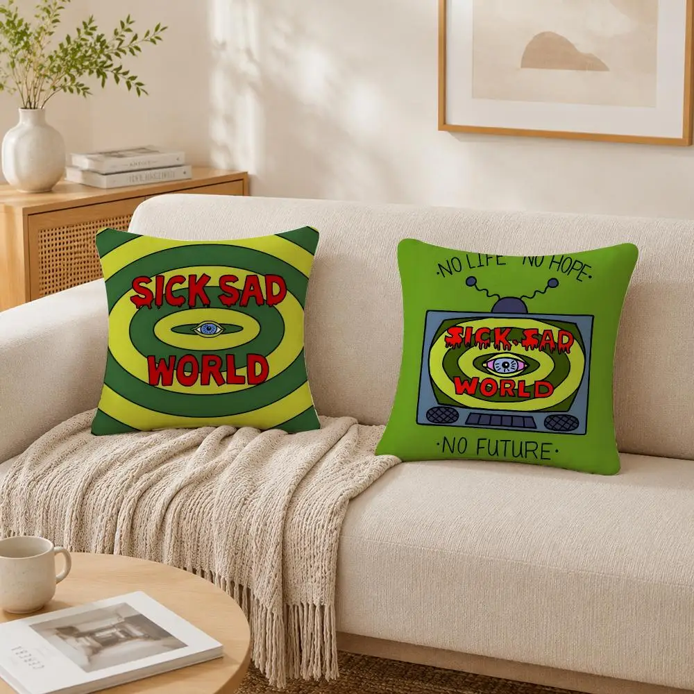 Cartoon D-Daria Fashion Cushion Cover Plush Decorative Pillow Case With Hidden Zipper Cutecore Room Decor For Home