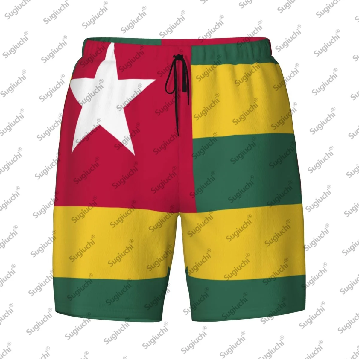 

2025 Того Флаг Топ с 3D принтом Мужские плавки Гавайский купальный пляж 2 в 1 Быстросохнущие летние шорты для плавания с карманами