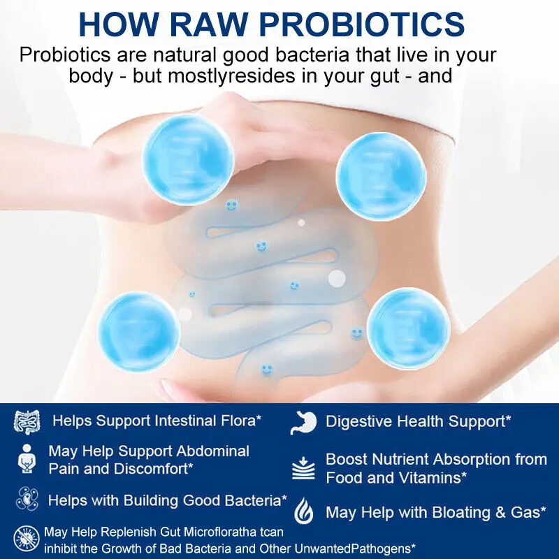 Probiotic Digestive Multi Enzymes Probiotics for Digestive Health Support 120/240/480 capsules