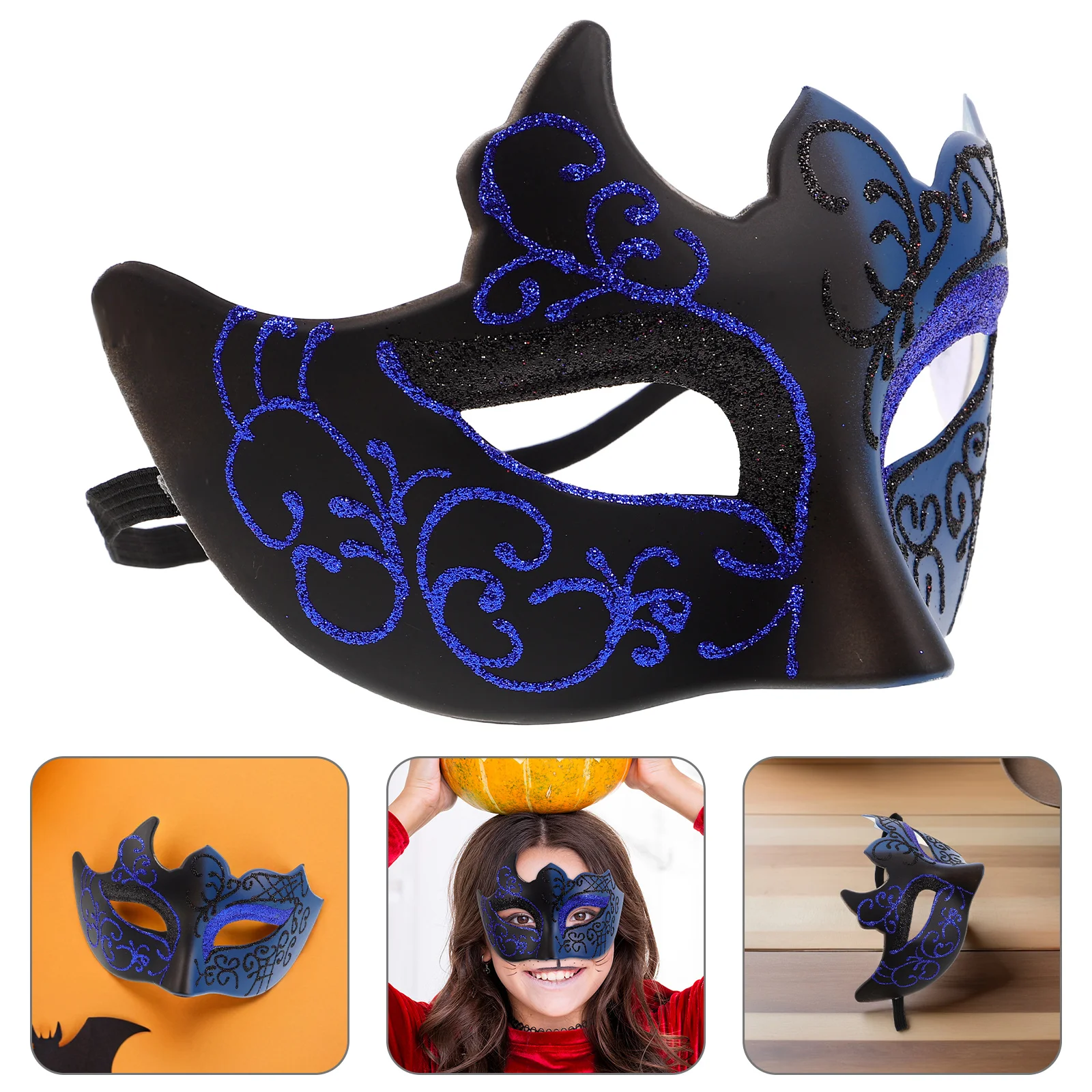 

Half Face Venetian Masquerade Mask Durable Plastic Halloween Mardi Gras Costume Party Photography Prop Unique Half Face Eye Mask