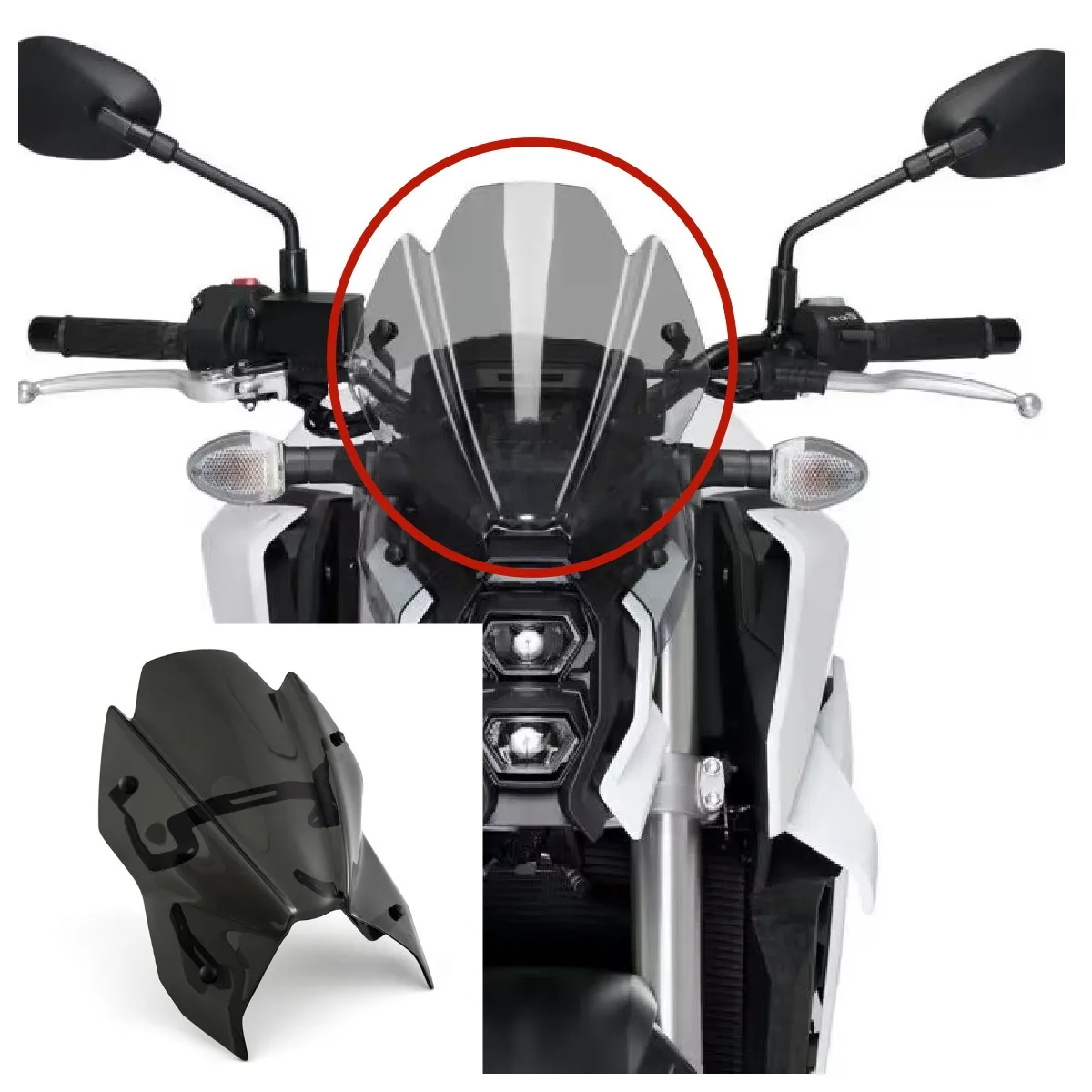 

Brand New Motorcycle Screen Windshield Windscreen Motorcycle Accessories Wind Deflectors For KAWASAKI Z900 Z650 Z 900 2020-2024