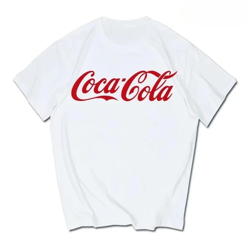 2026 Classic Coca-Cola Logo Printed T-Shirt - Men's and Women's Gender-Neutral Casual Loose-Fitting Short-Sleeved Cotton Shirt
