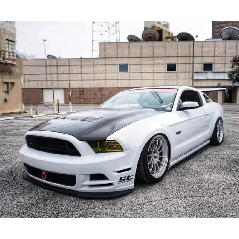 Carbon Fiber Engine Cover for  Mustang 2010-2014 modified Bonnet Hood scoop body kit Car Accessories
