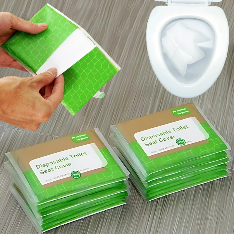 10-50PCS Toilet Seat Cover Pad Portable Outside Toilet Seat Cushion Cleaning Toilet Mat Seat Pad Camping Travel Hotel Favors ZYF