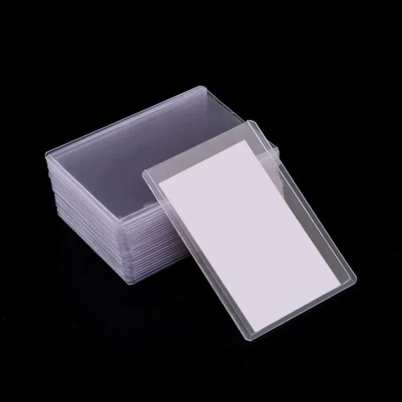 10/1Set Transparent Card Holder Protector Kpop Idol Photocard Waterproof Card Sleeves Acrylic Triangle Card Display Stands