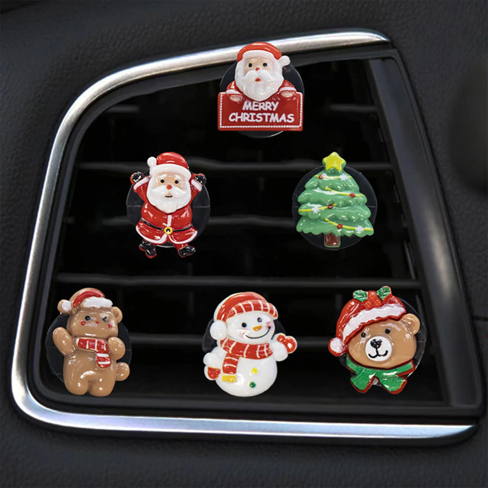 Car Air Fresheners Vent Clip with Classic Christmas Theme Assorted Styles Clip Suitable for Family Boyfriend Girlfriend Gift