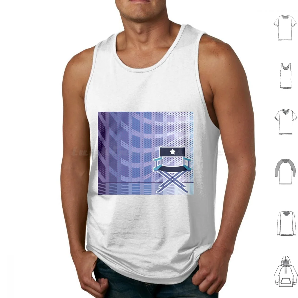 Directors Chair Tank Tops Vest Sleeveless Cinema Chair Opportunity Curtain Printed Theater Movie View Tool Producer Business