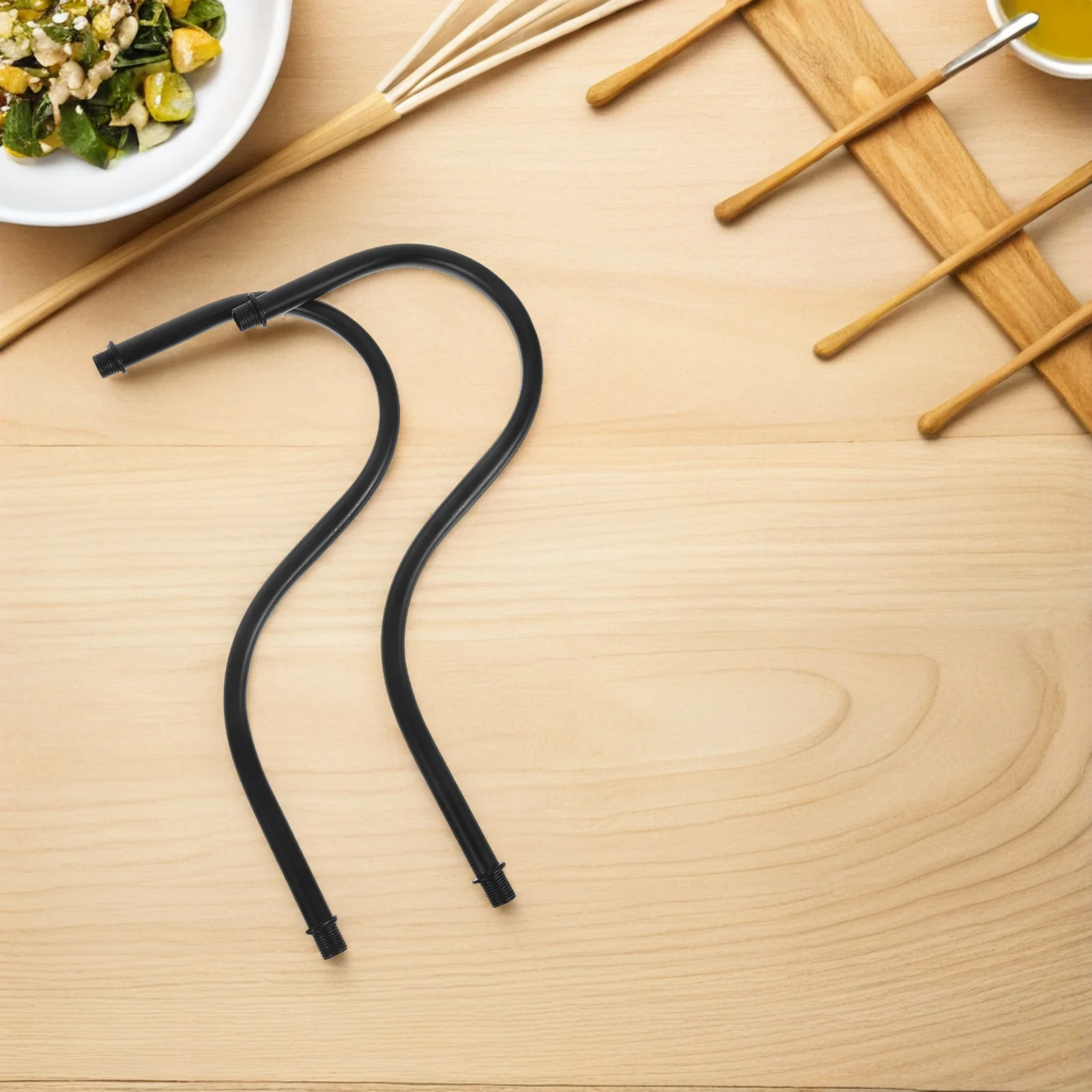 

2pcs Curved Lamp Rod Replacement Black Threaded Extension Stem For Diy Lighting Fixtures Bedroom Hallway Wall Ceiling Lamps