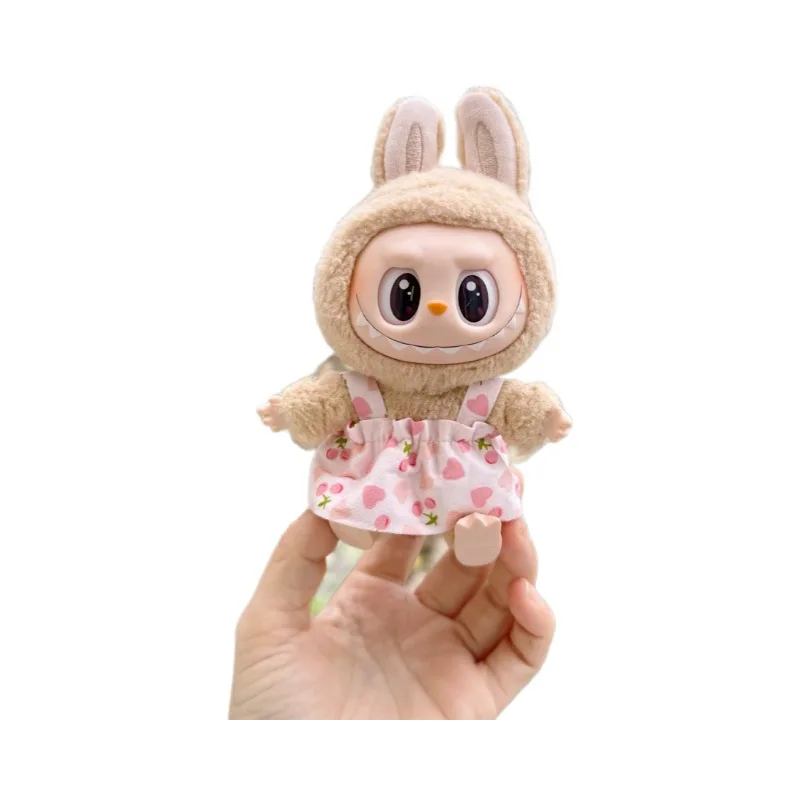 17 cm Plüsch Puppenkleidung Das Monster Labubu Outfit Zubehör Kleidung DIY Kinder Geschenk YE18B