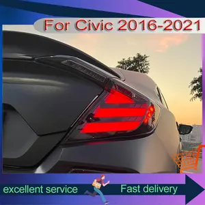 Honda Civic G8 2016-2020 modified car rear light, full led rear lamps, inverted signaling lights, car accessories 12 Main Sales Led Lad Lantern Peugeot 206 - №2