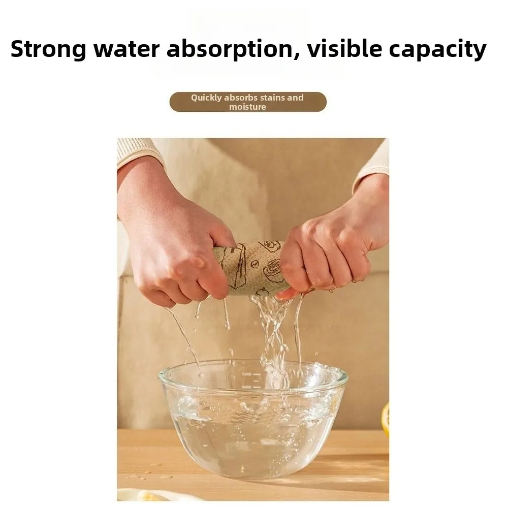 1/2Roll Microfiber Kitchen Cleaning Cloth Thickened Super Absorbent Dish Cleaning Towels Tearable Non Stick Kitchen Towels
