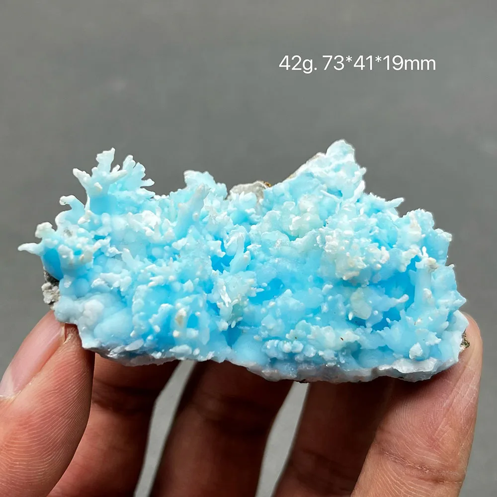 

100% natural blue aragonite crystal gem ore specimens free shipping