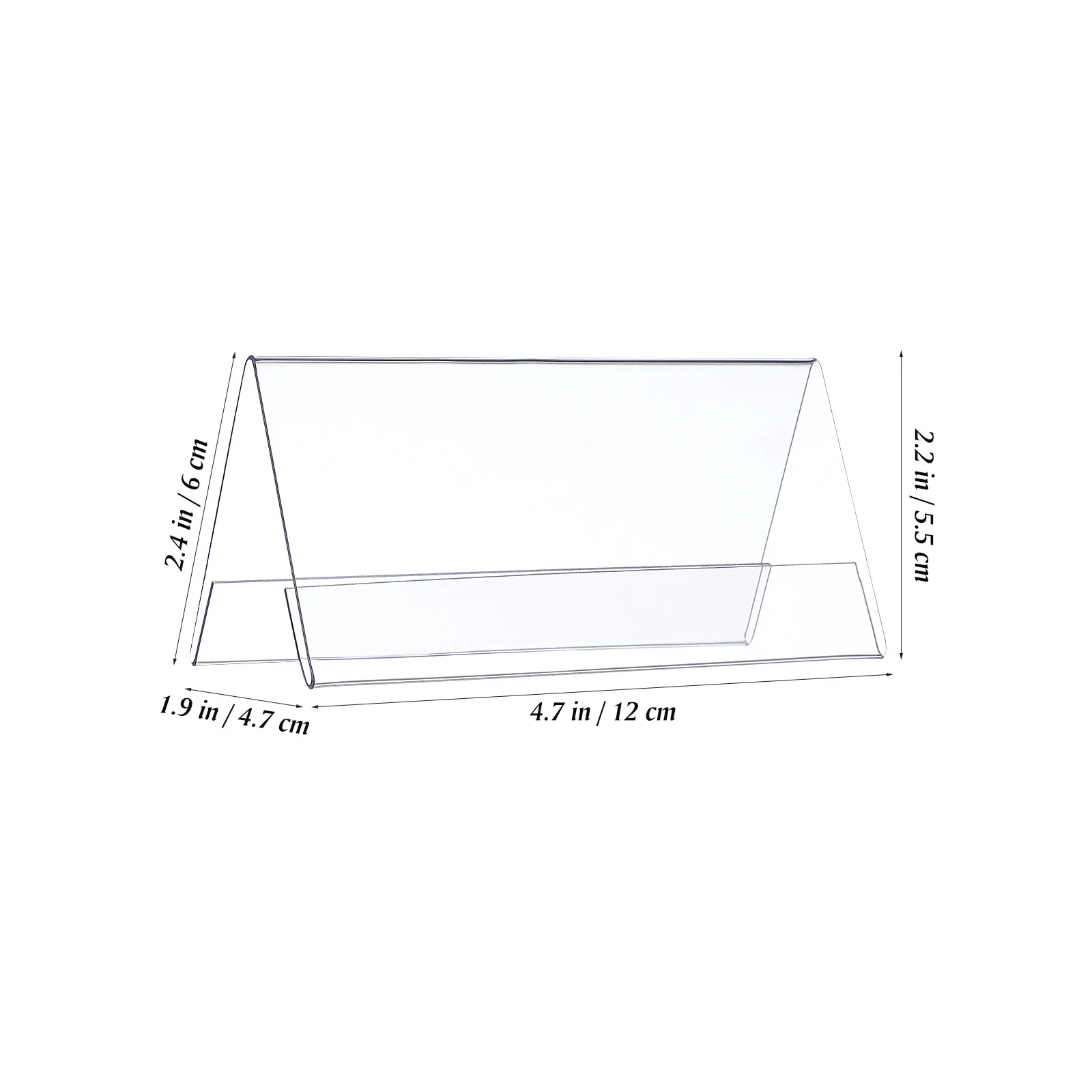 6Pcs Clear Acrylic Wedding Table Signs Reusable Blank Seat Cards for Guest Seating Place Cards Desk Name Plate Table Number