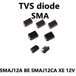 (20pcs) Original SMAJ12A BE SMAJ12CA XE Chip TVS Transient Suppression Diode SMA DO-214AC 12V