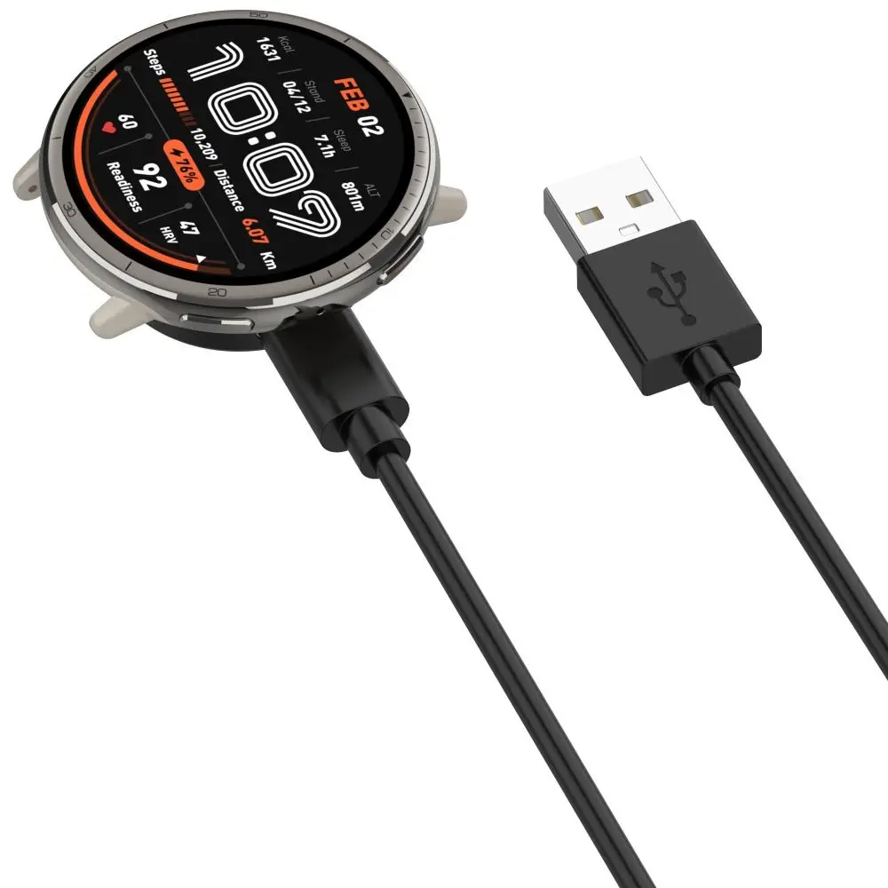 محول شاحن مغناطيسي من النوع C 100 سم كابل شحن متين لملحقات الساعة الذكية Amazfit Active 2