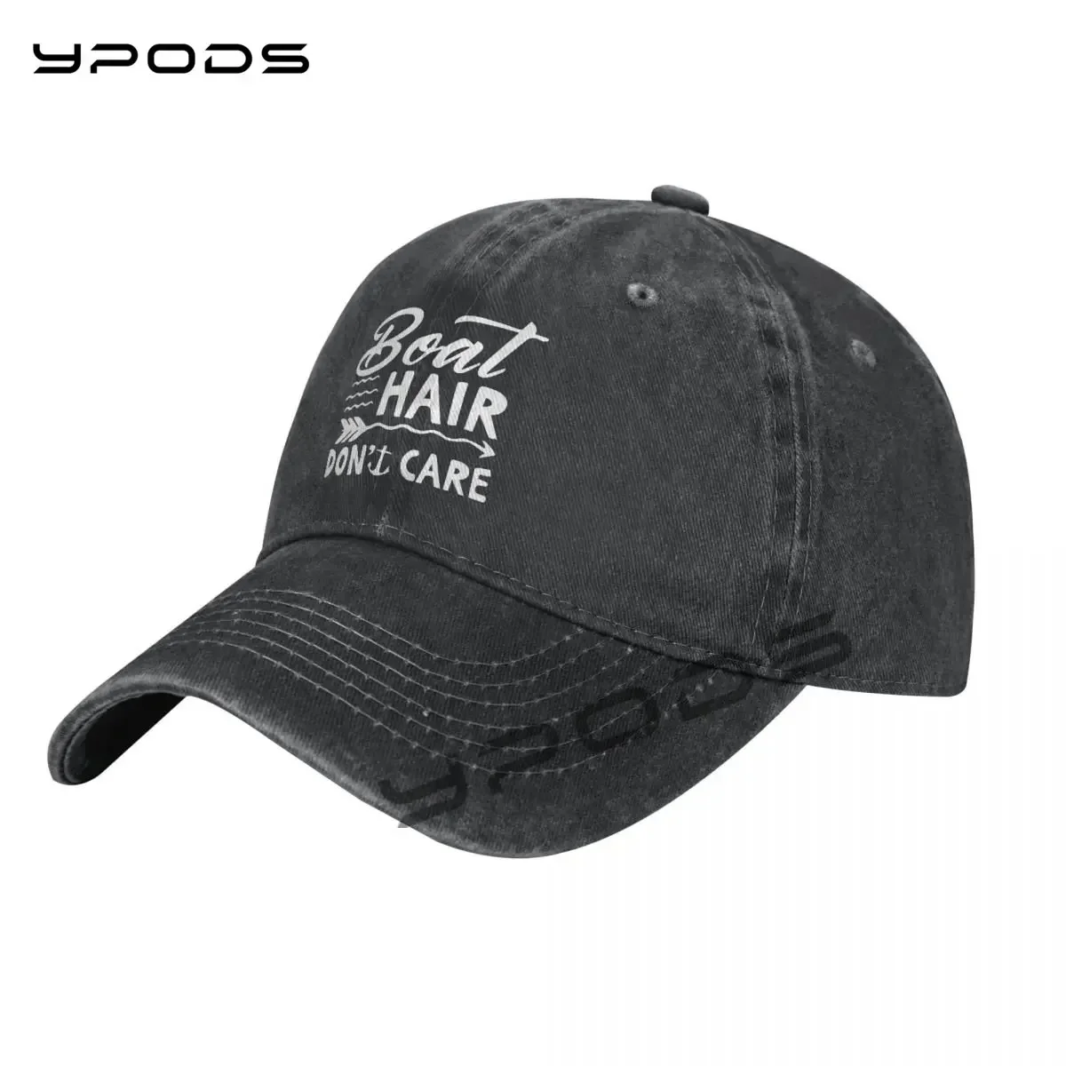

Boat Hair Don't Care Baseball Caps for Men Women Vintage Washed Cotton Dad Hats Print Snapback Cap Hat
