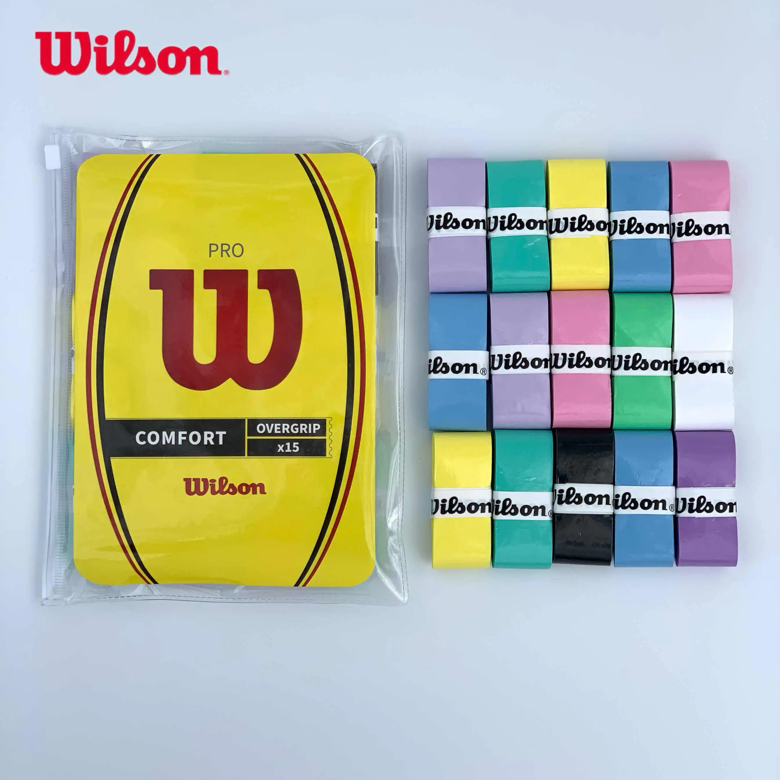 12Pcs Wilson Tennis Racket Overgrip Sweat Band Absorption Grip PU Badminton Racket Handle Grip Tennis Griptape Padel Racket Grip