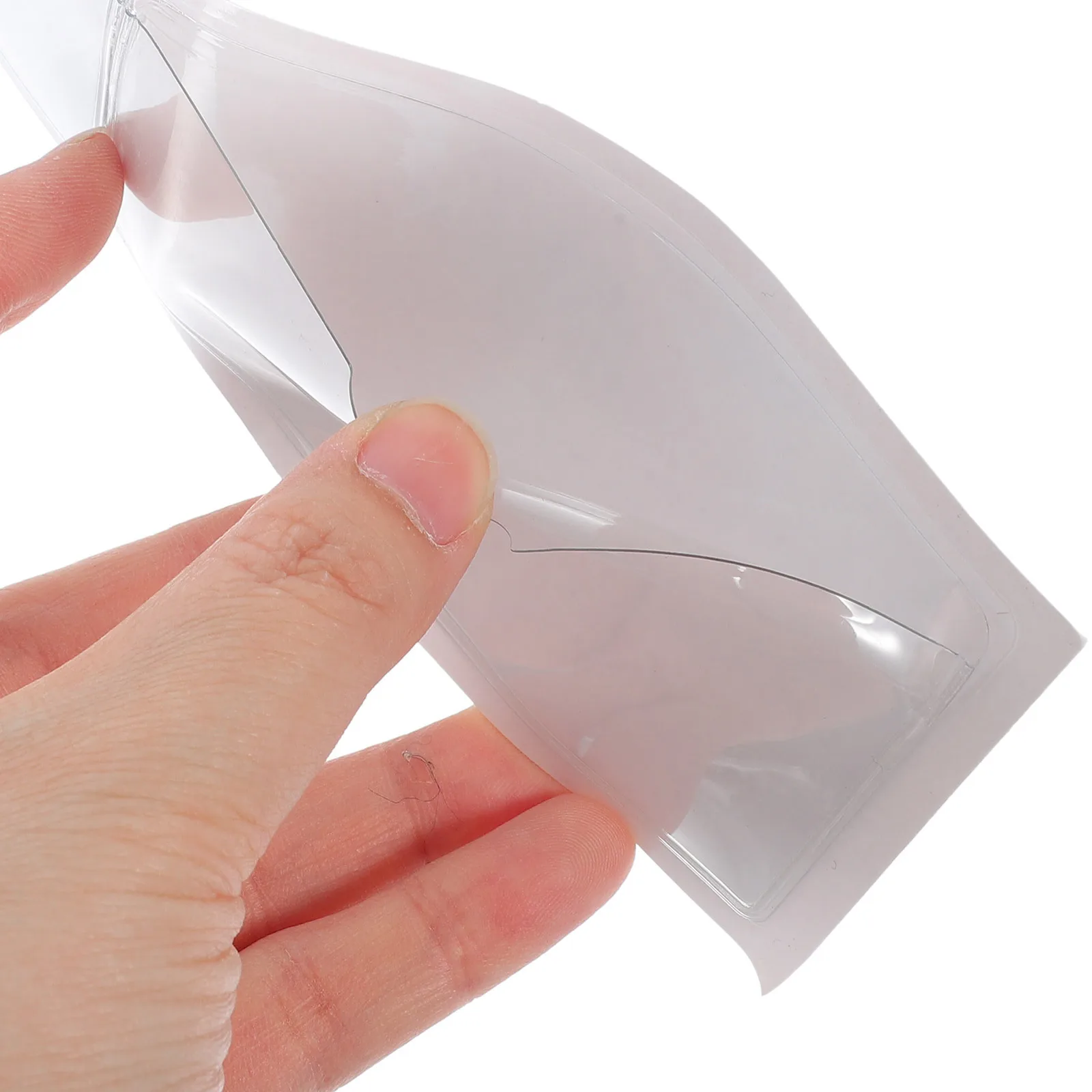 

100Pcs Adhesive Card Holders Clear Plastic Sticky Pockets for Organizers Business Cards Price Labels Index Card Sleeves