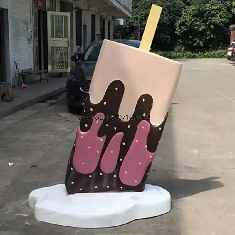 Wmwmnu High Quality Resin Statue Fiberglass Ice Cream Sculpture for Outdoor Decorative