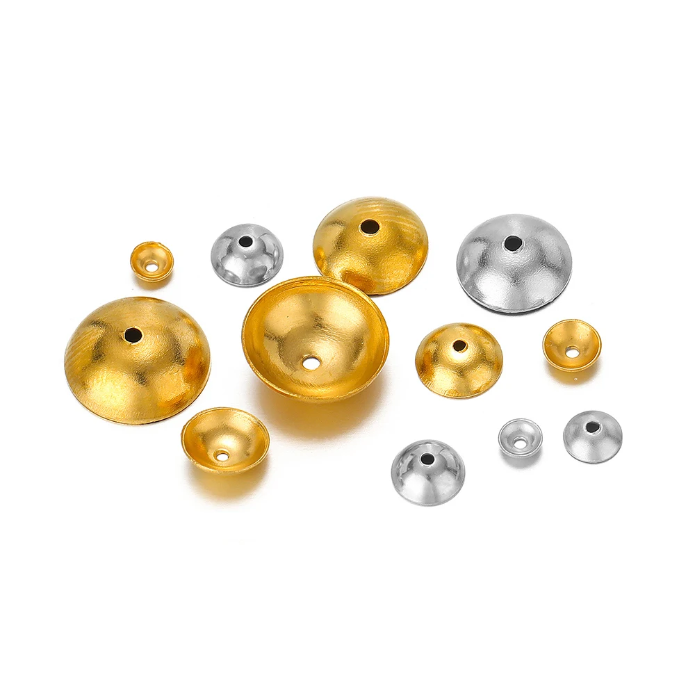 50/100 قطعة خالية من النيكل 304 الفولاذ المقاوم للصدأ 3-10 مللي متر حبة قبعات الذهب خزر عازل DIY بها بنفسك مجوهرات سوار قلادة مستلزمات صناعة #2