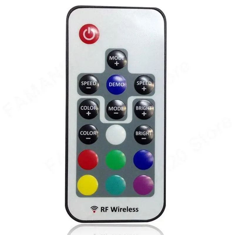 17 Keys RGB Mini RF Wireless Controller LED Dimming Remote Control adjustable LED Strip light 5050/3528/5730/5630/3014 m20