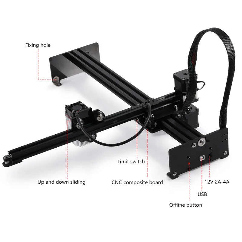 In stock NO 3 PLUS N40630 W 420*255MM Upgrade motherboard mini cnc cutting router laser engraving machine for dog tag