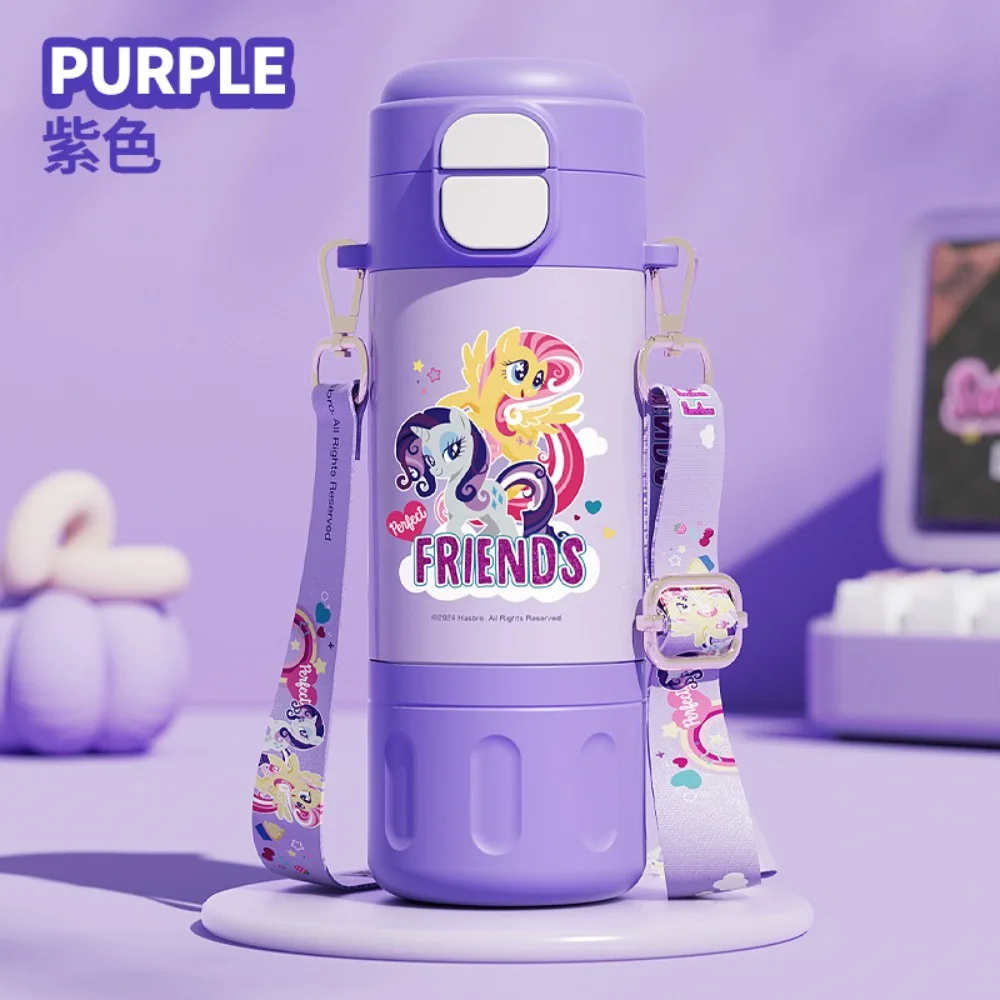 Anime My Little Pony Stainless Steel Insulated Cup Pinkie Pie Fluttershy Twilight Sparkle Rarity Portable Water Bottle 480ML